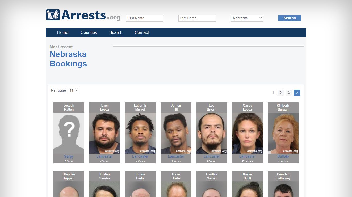 Nebraska Arrests and Inmate Search